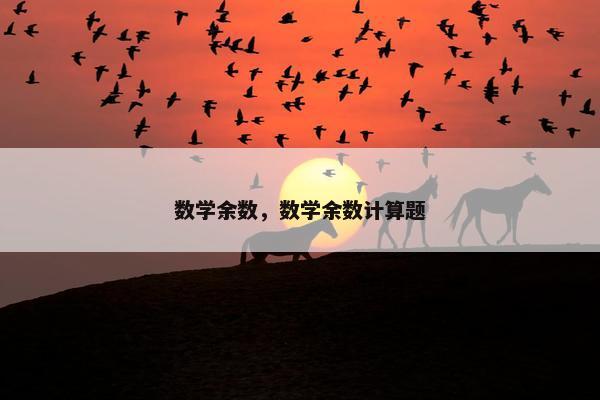 数学余数，数学余数计算题