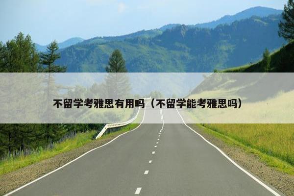 不留学考雅思有用吗（不留学能考雅思吗）