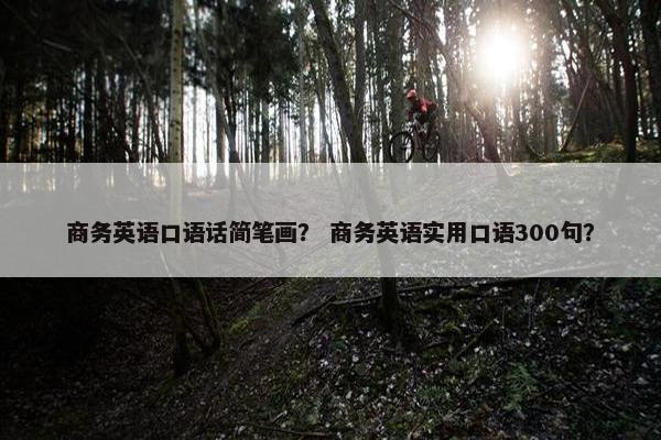 商务英语口语话简笔画？ 商务英语实用口语300句？