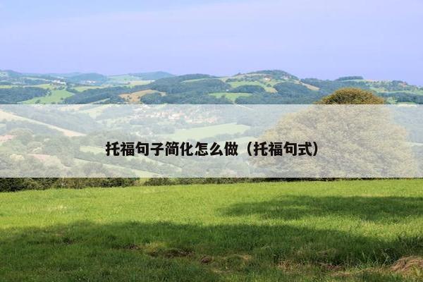 托福句子简化怎么做（托福句式）