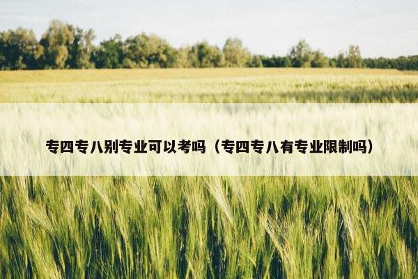 专四专八别专业可以考吗（专四专八有专业限制吗）