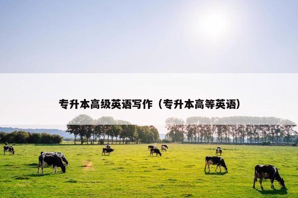 专升本高级英语写作（专升本高等英语）