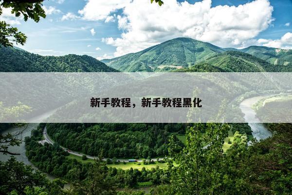 新手教程，新手教程黑化