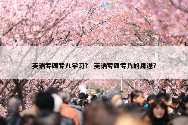 英语专四专八学习？ 英语专四专八的用途？