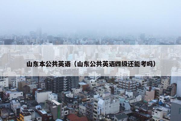 山东本公共英语（山东公共英语四级还能考吗）