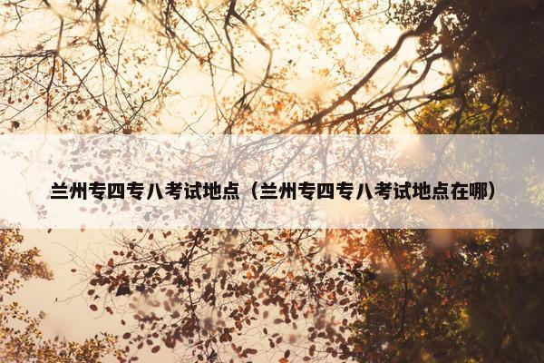 兰州专四专八考试地点（兰州专四专八考试地点在哪）