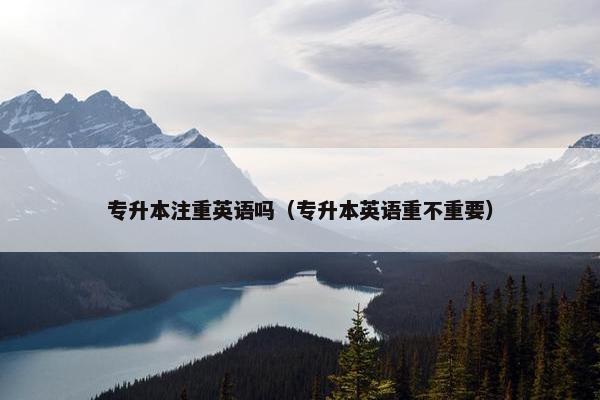 专升本注重英语吗（专升本英语重不重要）