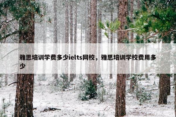 雅思培训学费多少ielts网校，雅思培训学校费用多少