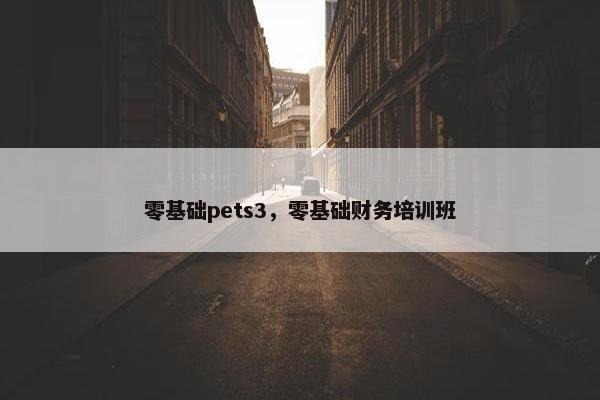 零基础pets3，零基础财务培训班
