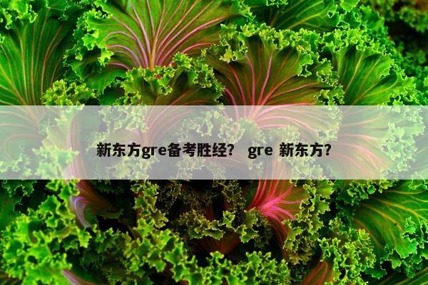 新东方gre备考胜经？ gre 新东方？