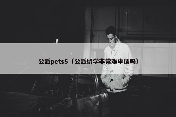 公派pets5（公派留学非常难申请吗）