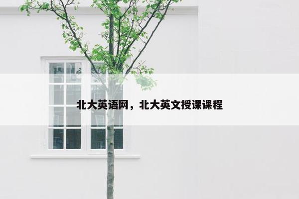 北大英语网，北大英文授课课程