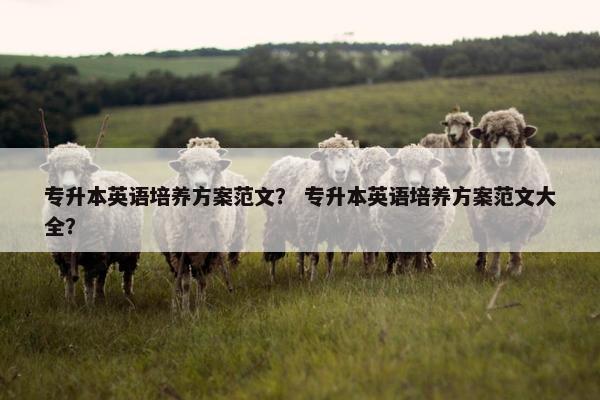 专升本英语培养方案范文？ 专升本英语培养方案范文大全？