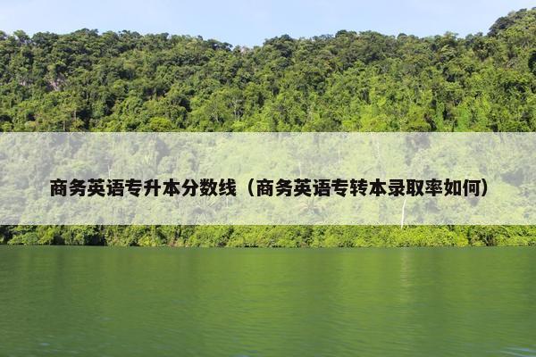 商务英语专升本分数线（商务英语专转本录取率如何）