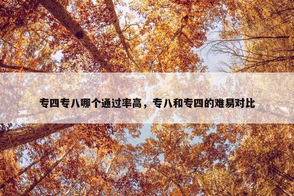 专四专八哪个通过率高，专八和专四的难易对比