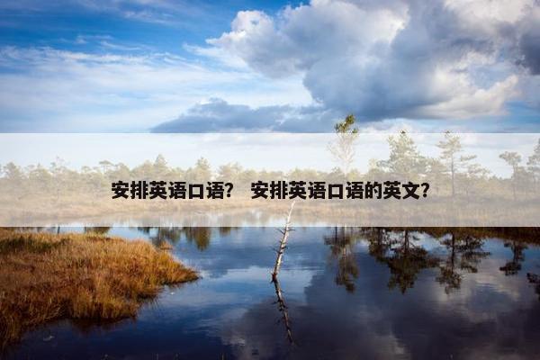 安排英语口语？ 安排英语口语的英文？