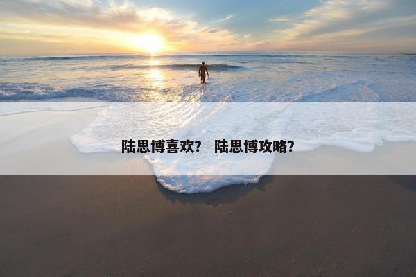 陆思博喜欢？ 陆思博攻略？