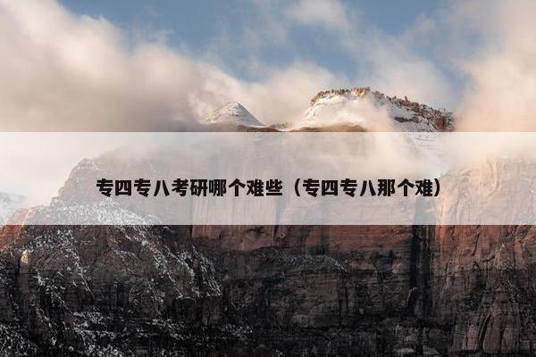 专四专八考研哪个难些（专四专八那个难）