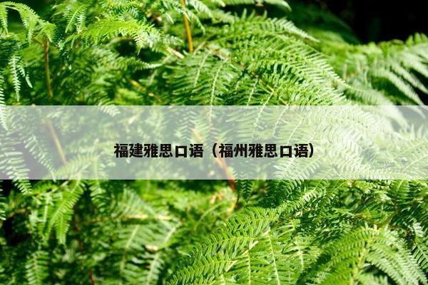 福建雅思口语（福州雅思口语）