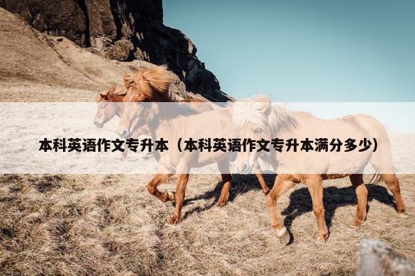 本科英语作文专升本（本科英语作文专升本满分多少）