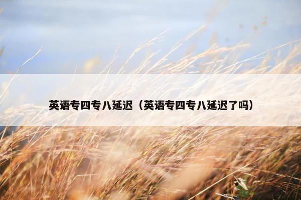 英语专四专八延迟（英语专四专八延迟了吗）