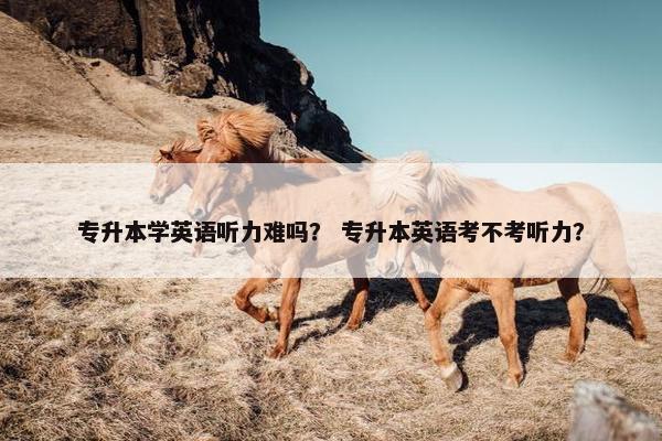 专升本学英语听力难吗？ 专升本英语考不考听力？
