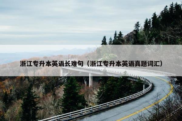 浙江专升本英语长难句（浙江专升本英语真题词汇）