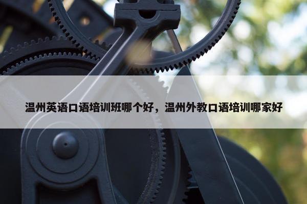 温州英语口语培训班哪个好，温州外教口语培训哪家好