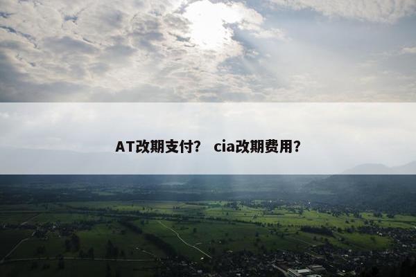 AT改期支付？ cia改期费用？