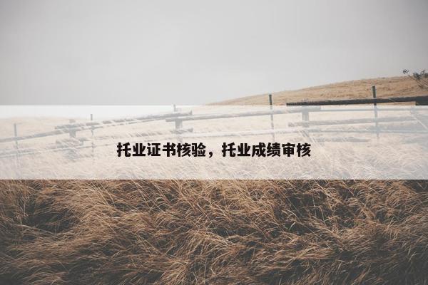 托业证书核验，托业成绩审核