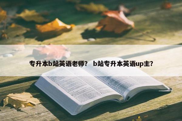 专升本b站英语老师？ b站专升本英语up主？