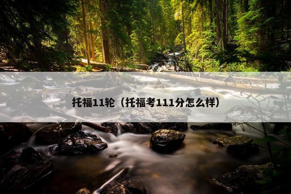托福11轮（托福考111分怎么样）