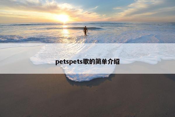 petspets歌的简单介绍