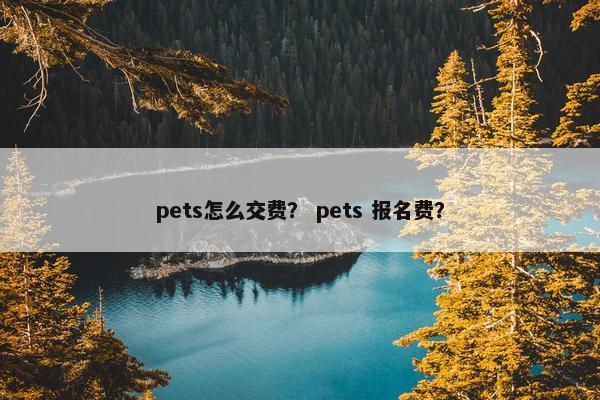 pets怎么交费？ pets 报名费？