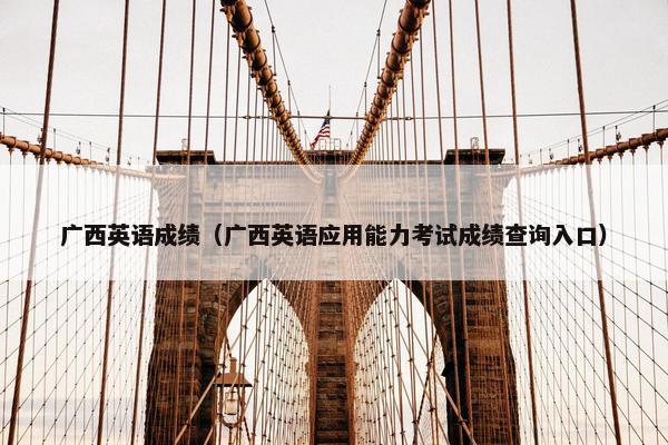 广西英语成绩（广西英语应用能力考试成绩查询入口）