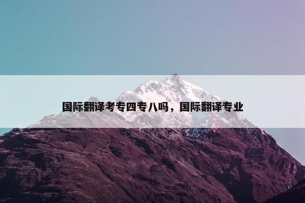 国际翻译考专四专八吗，国际翻译专业