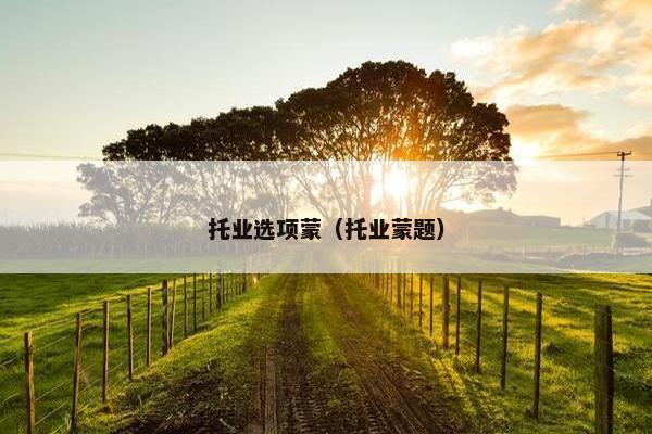 托业选项蒙（托业蒙题）