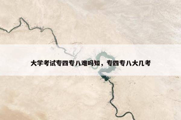 大学考试专四专八难吗知，专四专八大几考
