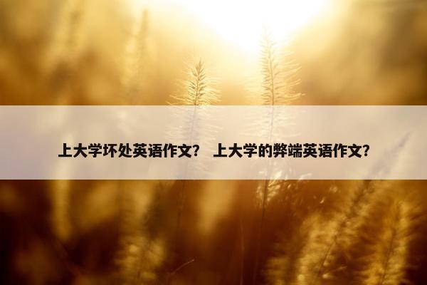 上大学坏处英语作文？ 上大学的弊端英语作文？