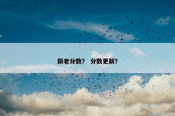 新老分数？ 分数更新？