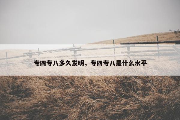 专四专八多久发明，专四专八是什么水平