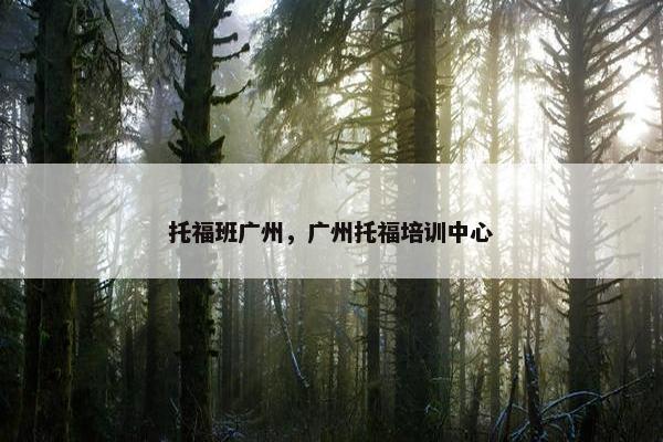 托福班广州，广州托福培训中心