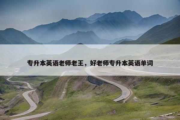 专升本英语老师老王，好老师专升本英语单词