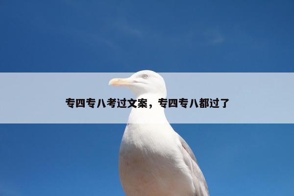 专四专八考过文案，专四专八都过了