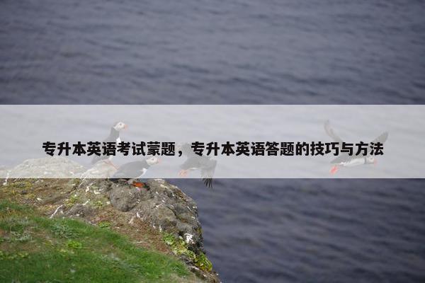 专升本英语考试蒙题，专升本英语答题的技巧与方法