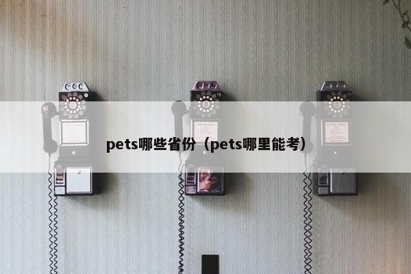 pets哪些省份（pets哪里能考）