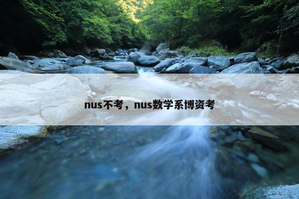nus不考，nus数学系博资考