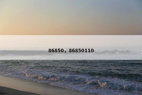 86850，86850110