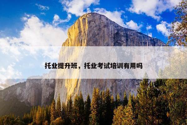 托业提升班，托业考试培训有用吗