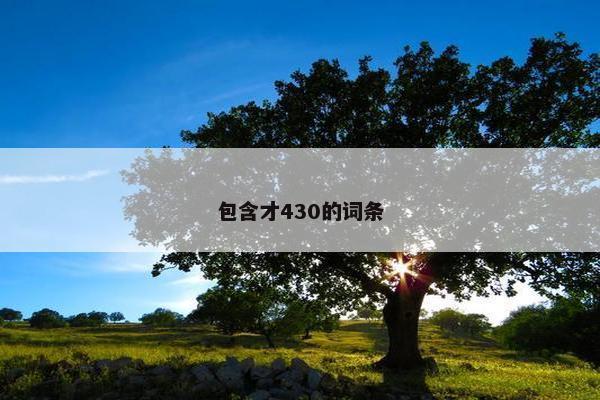 包含才430的词条
